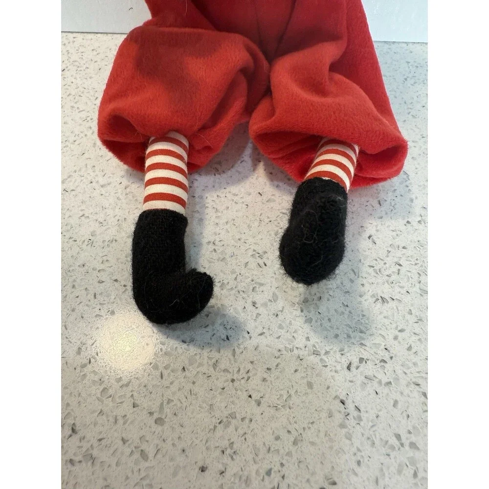 Vintage Shelf Sitter SANTA CLAUS Bendable Figure Christmas Decor 12